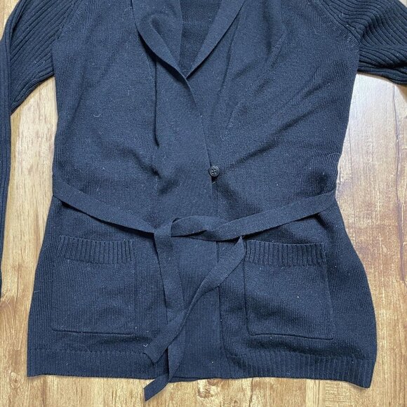 Trina Turk cardigan sweater belt merino wool size medium m - Picture 2 of 9